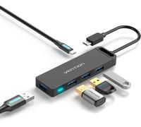 Hub Usb C 3.0, Multi Port Usb C Hub Dock 4 In 1 Data Extender Compatible Avec Macbook Pro Air, Ipad Pro, Galaxy Tab, Surface Go 2, Laptop And More - 15Cm[POU6262016]