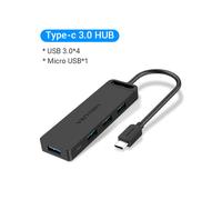 (HUB USB-C 3.0) Vention USB C HUB 4 ports USB Type C vers répartiteur USB avec alimentation Micro Charge