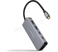 Hub USB-C 3.2 Nanocable vers HDMI, USB Type A/C (Gris)