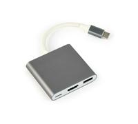 Hub USB-C 3 Ports GEMBIRD A-CM-HDMIF-02-SG Gris