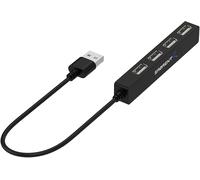 Hub USB-C 3 Ports USB 3.2 Lecteur Carte SD Micro Adaptateur (HB-U3CR) Gris Noir