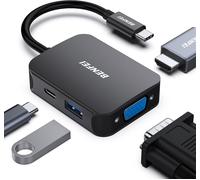 Hub Usb C 4 En 1, Adaptateur Usb C Vers Hdmi Vga, Adaptateur Usb Type-C Vers Usb, Compatible Pour Macbook Pro/Air, Iphone 15 Plus Pro Max, Surface Book 2, Dell Xps 13/15, Pixelbook Et Plus-N[Z320]