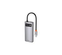 Hub usb-c 4-en-1 avec hdmi 4k, usb 3.0, usb 2.0 et port charge rapide pd - argent