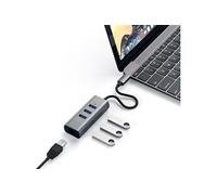 Hub USB - Satechi - HUB USB-C 4 EN 1 - Gris Sidéral - 3 Ports USB - Port Ethernet RJ45