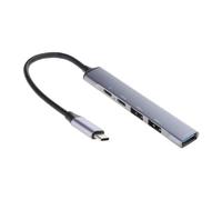Hub USB C 4 en 1 multi-ports USB 3.0 USB2.0 TypeC Station d'accueil PD60W adaptateur rapide en alliage d'aluminium ultra fin