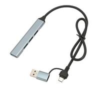 Hub USB C 4 en 1, Station d'accueil USB 3.0 5 Gbit/s, 1 USB 3.0 3 Ports de Données USB2.0, Adaptateur Hub USB C en Alliage D'aluminium pour Ordinateur de Bureau et Portable