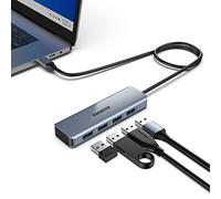 Hub USB C 4 Puertos USB 3.2 Gen 2, USB 3.2 HUB 10 Gbit/s Cable de 50cm, Adaptador USB C 3.2 Ultra Delgado Compatible Con MacBook Air, PS4 y Ordenador Portátil Surface Pro, XPS