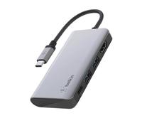 Hub USB-C 4en1 HDMI 4K, 2x USB 3.0 et USB-C Power Delivery 100W Argent