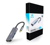 Hub USB C 4K vers HDMI 2 3.0 et adaptateur d'alimentation USB C compatible avec MacBook Pro Chromebook Deal XPS Samsung Galaxy S8 S9 Note8 4 ports