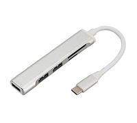 Hub USB-C 5 en 1, Adaptateur USB-C multiport avec 3 Ports USB-A, lecteurs de Cartes SD et TF, Station d'accueil Plug and Play pour, macOS, Linux, Chrome OS