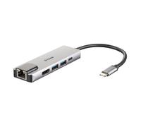 Station d'accueil PC portable D-LINK DUB-M520 - Station d'accueil - USB-C / Thunderbolt 3 - HDMI - GigE