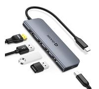 Hub USB C 5-en-1,QUUGE Adaptateur USB C vers HDMI 4K avec Port USB-C 100W PD, Ultra-Rapide 3 USB-A 3.0 5Gbps, Compatible avec MacBook Air/Pro, Mac Mini M4, ipad Pro Air