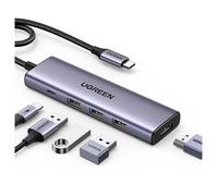 Ugreen Station de connexion USB-C – HDMI 4K, 3x USB 3.0, Ethernet, PD 100 W
