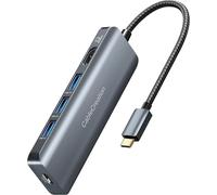 Hub Usb C, 5 En 1 Usb C Base, Adaptateur Multi - Port Usb C Hub, 100W Pd, 4K 60Hz Hdmi, 3 Usb 3.0, Pour Macbook Pro/Air, Ipad Pro, Ipad Mini 6, Surface Pro, Xps 13[Z1007]