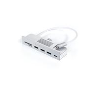 SATECHI Hub USB C à Pince pour iMac 24" M1 2021 et Apple Studio Display avec USB-C Données, 3X USB-A 3.0, Lecteurs Micro/SD - Incompatible iMac 2020 et Modèles Antérieurs - Argent