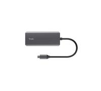 Trust Adaptateur USB-C Dalyx 6-en-1 – 4K HDMI, 2x USB-C, 2x USB 3.1, Ethernet Gigabit, Argent