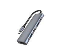 Hub USB C 6 en 1 en aluminium de type C vers USB 3.0 lecteur de carte TF PD 87 W répartiteur Hub pour PC portable ordinateur