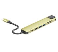 Hub USB-C 7-en-1 Accsup Jaune agrume