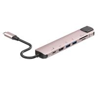 Hub USB-C 7-en-1 Accsup Rose poudré