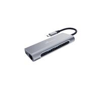 Hub USB-C 7-en-1 HDMI 4K USB 3.0 RJ45 SD/MicroSD Gris