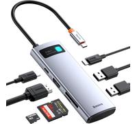 Hub Usb C 7 En 1 Stations D'Accueil Adaptateur Avec 4K Hdmi, 100W Pd, 2 Usb 3.0 5Gbps, 1 Usb C, Lecteur Carte Sd/Tf Pour Ordinateur Portable Macbook/Surface Pro/Ipad/Steam Deck/Rog Ally/Samsung
