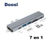 Hub USB C 7 en 1 - ZISONIX - Adaptateur TypeC - HDMI 4K - Port Charge USB C - 2 USB 3.0