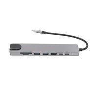 Hub USB C 8 en 1 Adaptateur Multiport avec HDMI 4K, Ethernet RJ45 100 Mbps, Charge Rapide PD 87W, USB 3.0, Lecteur Carte SD TF, Station d'accueil