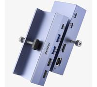 Hub USB C 8-en-1 avec Secure Clamp - HDMI 4K@60Hz, Gigabit Ethernet, 100W PD, 10Gbps 1x USB-C, 2 x USB-A 3.2, 2 x USB-A 2.0 Compatible avec MacBook, iPad Pro, iMac, S23, XPS17