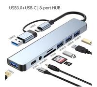 Hub USB C 8 en 1 - FEBEST - Multiport - USB 3.0 - DisplayPort 4K - 15 cm - 18 ports - Compatibilité Xiaomi