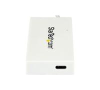 StarTech.com Hub USB-C à 4 Ports avec 1x USB-C & 3x USB-A SuperSpeed - Alimenté par Bus - Hub USB 3.0 Portable - USB 3.2 Gen 1 (5Gbps) Type-C - Blanc