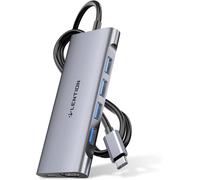 Hub Usb C À Câble Long 1 Mètre Avec Hdmi 4K, 4 Usb 3.0, 60W Pd Adaptateur Usb C Multiport Compatible Nouveau Macbook Air/Pro 2024-2016, Iphone 16/15 Plus Pro Max, Etc (C35-1M, Gris)[Z1204]