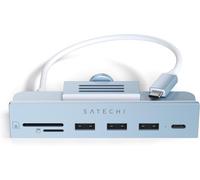 Hub Usb C À Pince Pour Imac Avec Usb-C Données, 3X Usb-A 3.0, Lecteurs Micro/Sd Pour Apple Studio Display Et Imac M1 2021, 24 Pouces, Incompatible Imac 2020 Et Modèles Antérieurs - Bleu