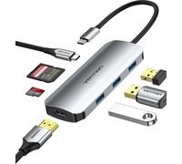 Hub USB-C, adaptateur multiport, dock, 7-en-1 100W
