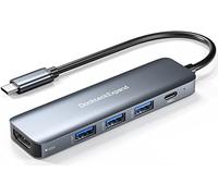 Hub USB C, adaptateur multiport USB-C DockteckExpand 5 en 1 avec HDMI 4K, alimentation 100 W, 3 ports de données USB 3.0 pour MacBook Pro/Air, iPad Pro/Air/Mini 6 et plus encore