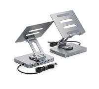 Hub USB C, adaptateur pour iPad Pro M4 M2 M1 13 12,9 11 pouces iPad Air Station d'accueil pliable avec HDMI 4K 60 Hz, chargement PD, lecteur de carte SD/TF, 3 USB 3.0, audio 3,5 mm, support de station