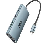 Hub Usb C, Adaptateur Type C Vers Hdmi 4K Avec Vga, Ethernet Rj45, Pd 100W, Lecteur De Carte Sd/Tf, 3*Usb 3.0, Station D'Accueil Usb C Compatible Avec Macbook, , Surface, Hp, Dell Etc.