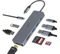 Hub Usb C, Adaptateur Usb C 9 En 1 Avec Hdmi 4K, Pd 100 W, 3 Ports De Données Usb-A Et Usb-C3.0, Usb2.0, Lecteur De Carte Tf/Sd, Station D'Accueil Usb C