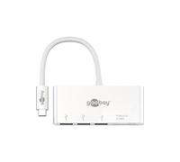 : Hub USB-C avec 3 ports USB-A 3.0, lecteurs de carte SD et microSD