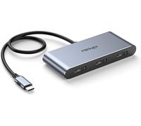 Hub USB C avec 3X DisplayPort 1.4 Triple Monitor 4K@60Hz, répartiteur USBC vers DisplayPort MST Hub pour Windows Uniquement, Compatible avec Thunderbolt 4, USB4