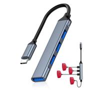 Hub USB C avec 4 ports pour MagicBand+, adaptateur 4 en 1 type C vers USB A 3.0, Plug and Play, compatible avec MagicBand Plus Disneyland Magic Band Accessoires Disney World Essentials