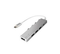 Hub USB-C avec 4 Ports USB Transmission Rapide 5 Gbps Fonction OTG Argent