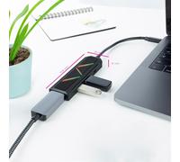 Hub Usb-C Avec Deux Ports Usb-A Et Un Port Usb-C Avec Fonction De Charge, Ainsi Qu'Une Connexion Hdmi Pour Plusieurs Appareils. Idéal Pour Étendre Les Options De Connexion De Votre Ordinateu[Z1894]