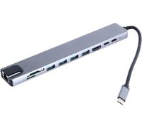 Hub Usb C Avec Écran Hdmi 4K,Station D'Accueil,Hub Usb C Multifonction En Alliage D'Aluminium Haute Vitesse De Transmission Pour Ordinateur Portable Et Plus Encore