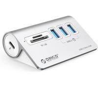 Hub Usb C Avec Lecteur De Carte, 3 Ports Usb A, Transfert De Données 5 Gbps, Câble 0,5 M, Adaptateur Usb A, Port D'Alimentation Type C 5V/2A Pour Imac, Macbook[Z325]