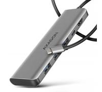 Hub USB-C Axagon HMC-5H 3.2 Gen 1 avec 3x USB-A HDMI 4K Power Delivery 100W câble 1m argent