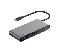 Belkin Hub USB-C 7 ports – HDMI 4K à 60 Hz, SD/MicroSD, PD 100 W, 5 Gbit/s – Gris