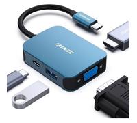 HUB USB C, BENFEI Adaptateur USB C vers HDMI VGA, USB C vers USB 3.0, Compatible pour MacBook Pro/Air, iPhone 15 Plus Pro Max, Samsung S10/9, Surface Book 2, Dell XPS 13/15, Pixelbook et Plus