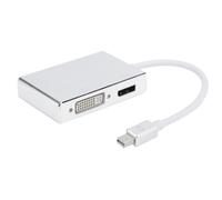 Hub USB-C Convertisseur vidéo multi-écrans, adaptateur de sortie haute résolution 4K avec prise en charge VGA, DVI et HDMI pour MacBook Pro, Dell
