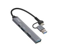 Hub USB C et USB avec USB-C + USB 2.0 + 3.0 Lecteur Cartes SD et TF Noir