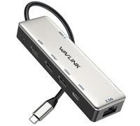 Hub USB C Ethernet 2,5 G, WAVLINK 10 Gbit/s avec alimentation de 100 W, HDMI 2.1 4K @ 120 Hz, 3 ports USB 3.2 Gen 2, 2,5 G RJ45, convient pour MacBook Pro/Air, iPad, Dell, HP, Lenovo, Asus, Acer